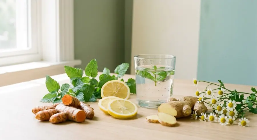 Limão, cúrcuma, gengibre e água — os ingredientes do shot matinal