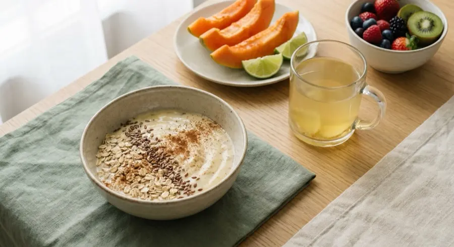 Café da manhã leve e detox da semana 1
